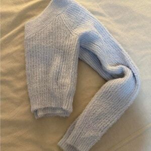 American Eagle Outfitters Light Blue Off-the-Shoulder Sweater